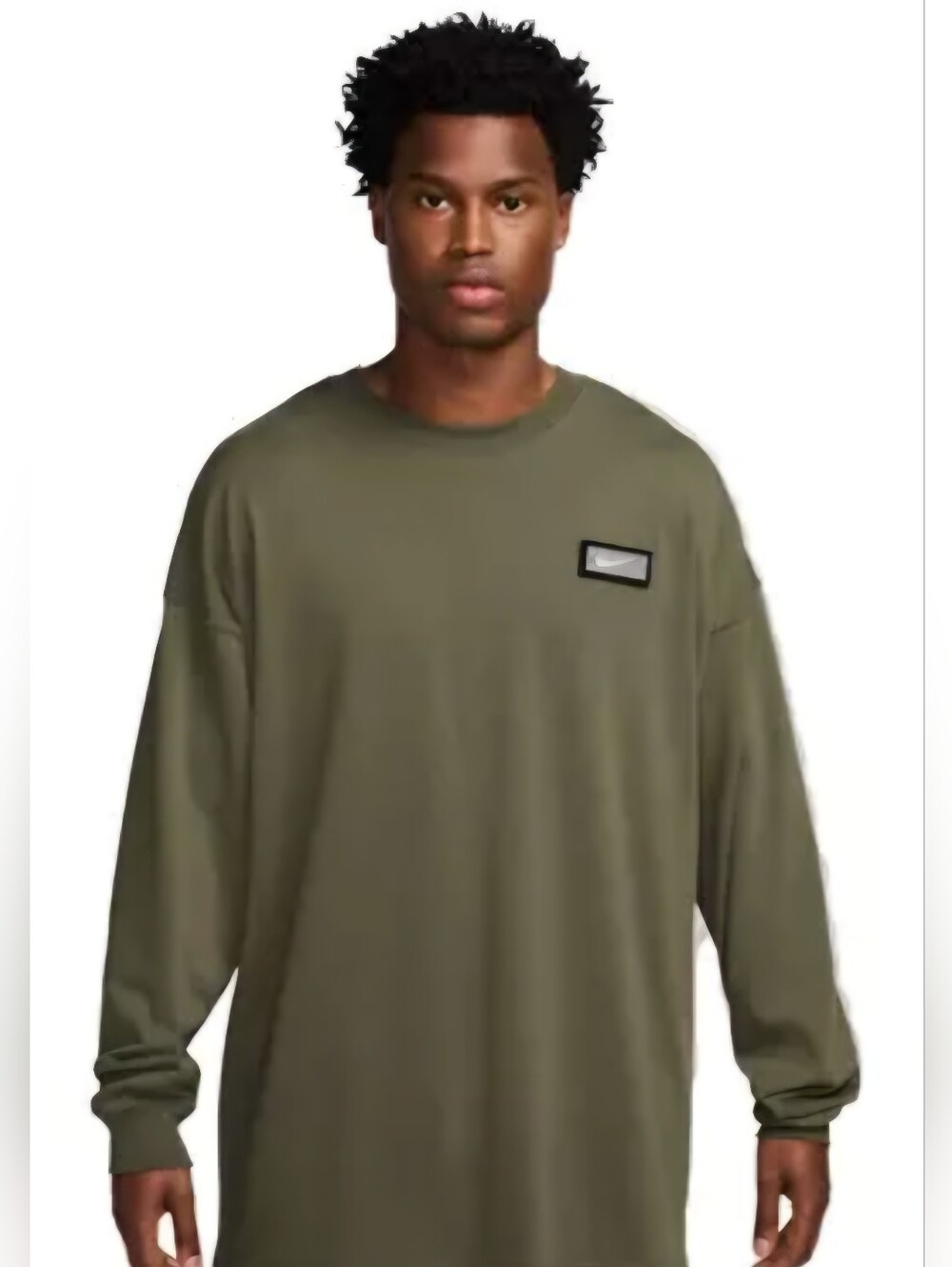 Devin Booker XL Long Sleeve Basketball Tee Shirt Olive Green Colorway